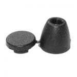 #W2115 Bell End with Cap Black